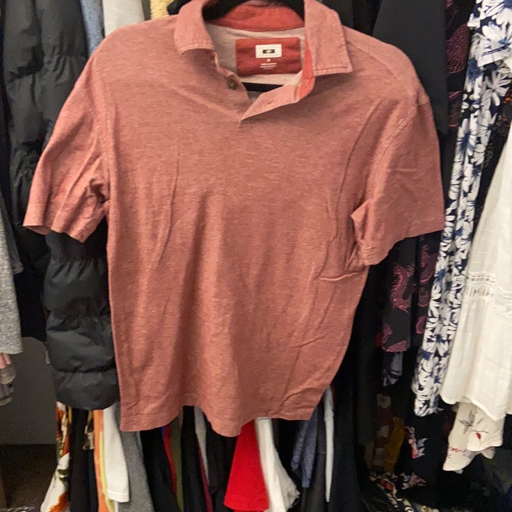 Red polo shirt